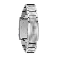 Bulova Computron Mens Silver Tone Stainless Steel Bracelet Watch 96c139