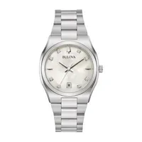 Bulova Classic Womens Silver Tone Stainless Steel Bracelet Watch 96p218