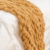 Your Lifestyle By Donna Sharp Chenille Knitted Reversible Lightweight Throw