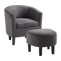 Take a Seat Churchill Accent Chair with Ottoman