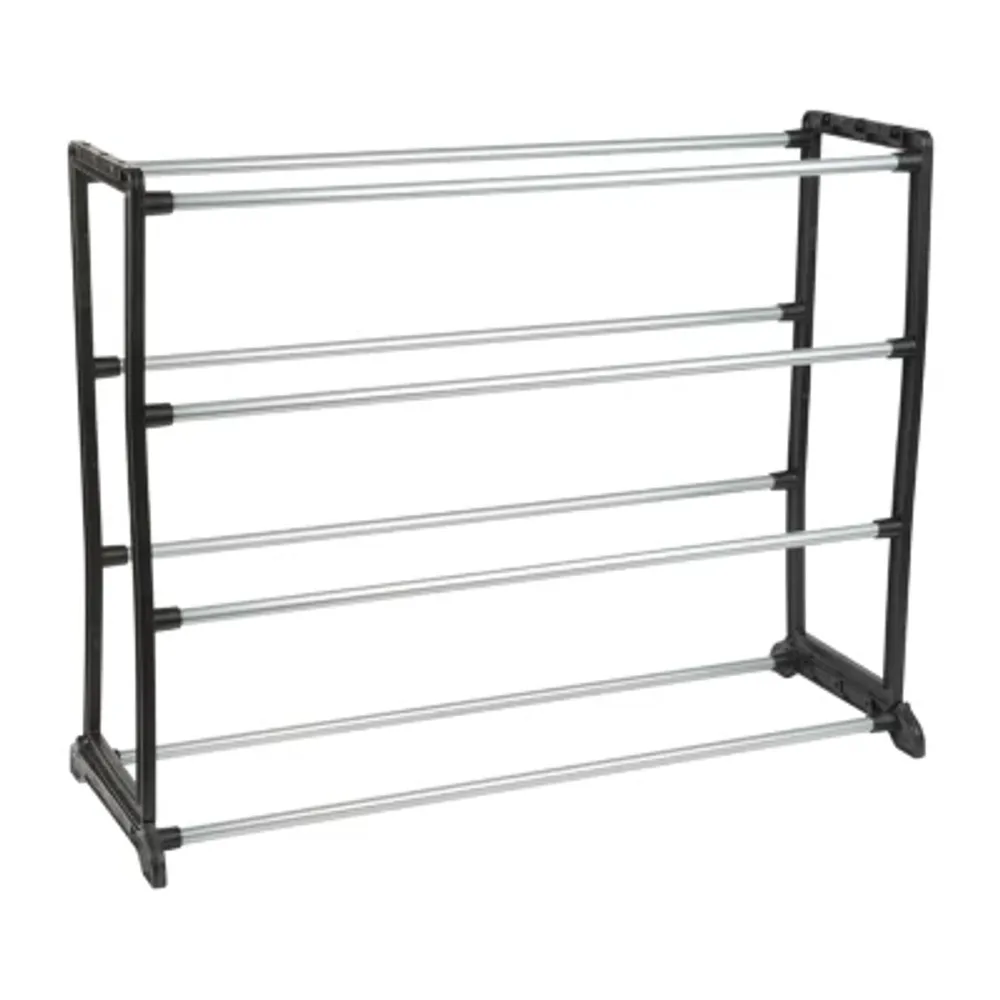 Simplify 3-Compartment 4-Shelf Metal Shoe Racks