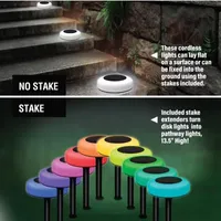 Bell + Howell Color Changing Solar Decorative Lights with Auto On/Off Lights and Weatherproof - 4 Pack 