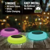 Bell + Howell Color Changing Solar Decorative Lights with Auto On/Off Lights and Weatherproof - 4 Pack 