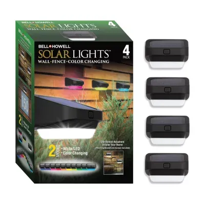 Bell + Howell Color Changing Solar Fence Lights - 4 Pack