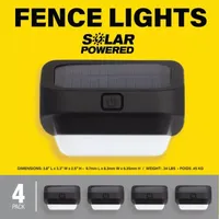 Bell + Howell Color Changing Solar Fence Lights - 4 Pack