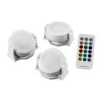 Bell + Howell Color Changing LED Puck Lights with Dimmable Feature and Includes Remote Control