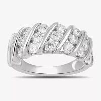 (H-I / I1-I2) Womens 2 CT. T.W. Lab Grown White Diamond 10K or Yellow Gold Cocktail Ring