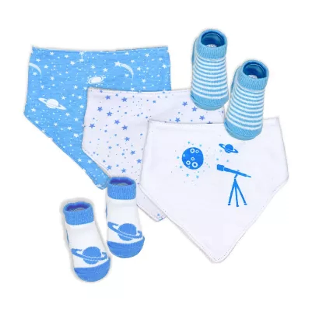 3 Stories Trading Company Unisex 5-pc.Bib and Socks Set