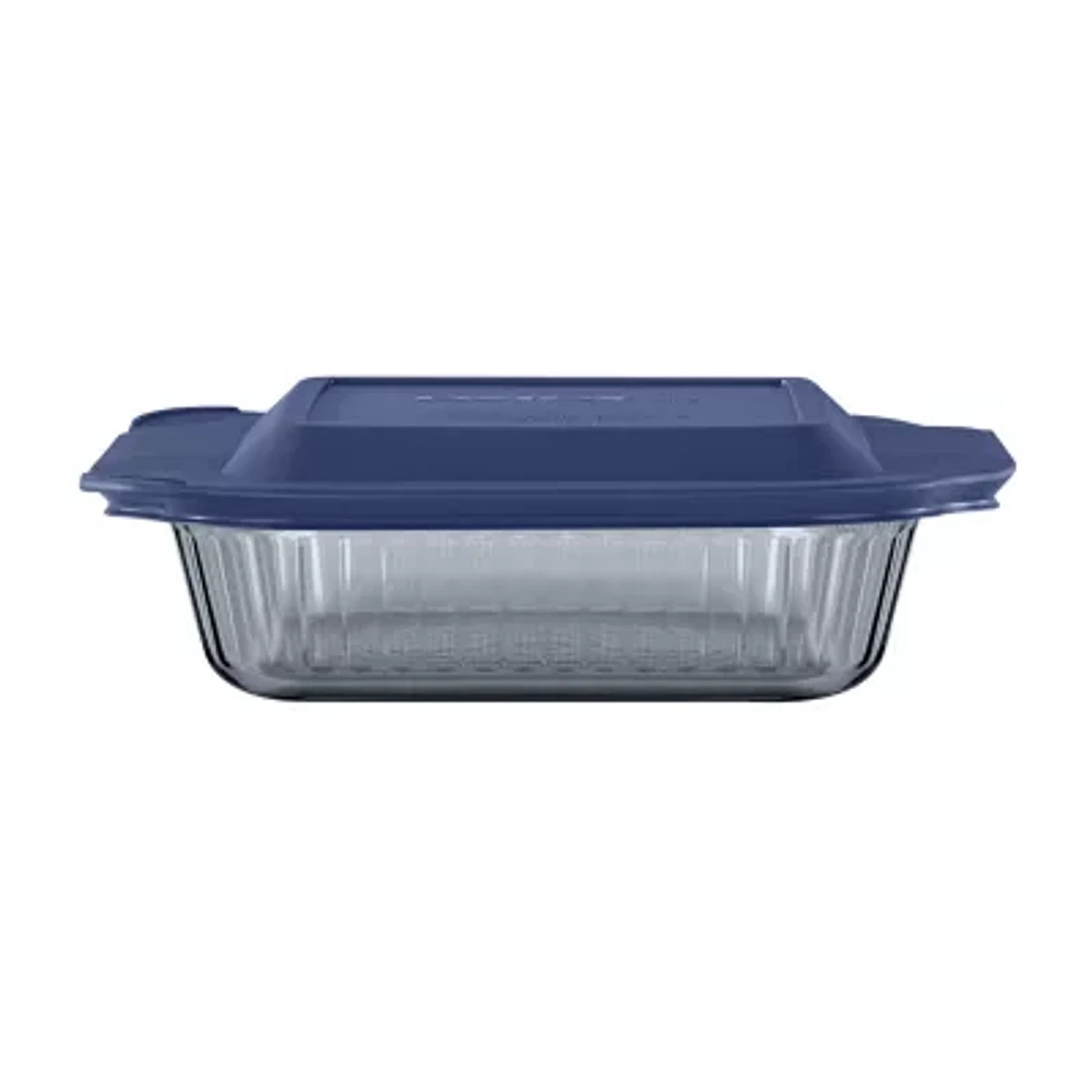 Pyrex Sculpted Tinted 8" Square Glass Baking Dish