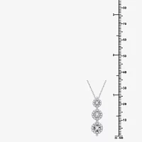 Womens 1/2 CT. T.W. Lab Grown White Diamond Sterling Silver Round Pendant Necklaces