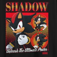 Mens Crew Neck Short Sleeve Regular Fit Sonic the Hedgehog Graphic T-Shirt