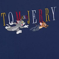 Juniors Womens Crew Neck Short Sleeve Tom and Jerry Graphic T-Shirt