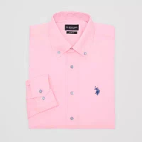U.S. Polo Assn. Mens Slim Fit Stretch Fabric Long Sleeve Dress Shirt