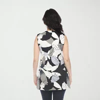 White Mark Maternity Womens Crew Neck Sleeveless Tunic Top
