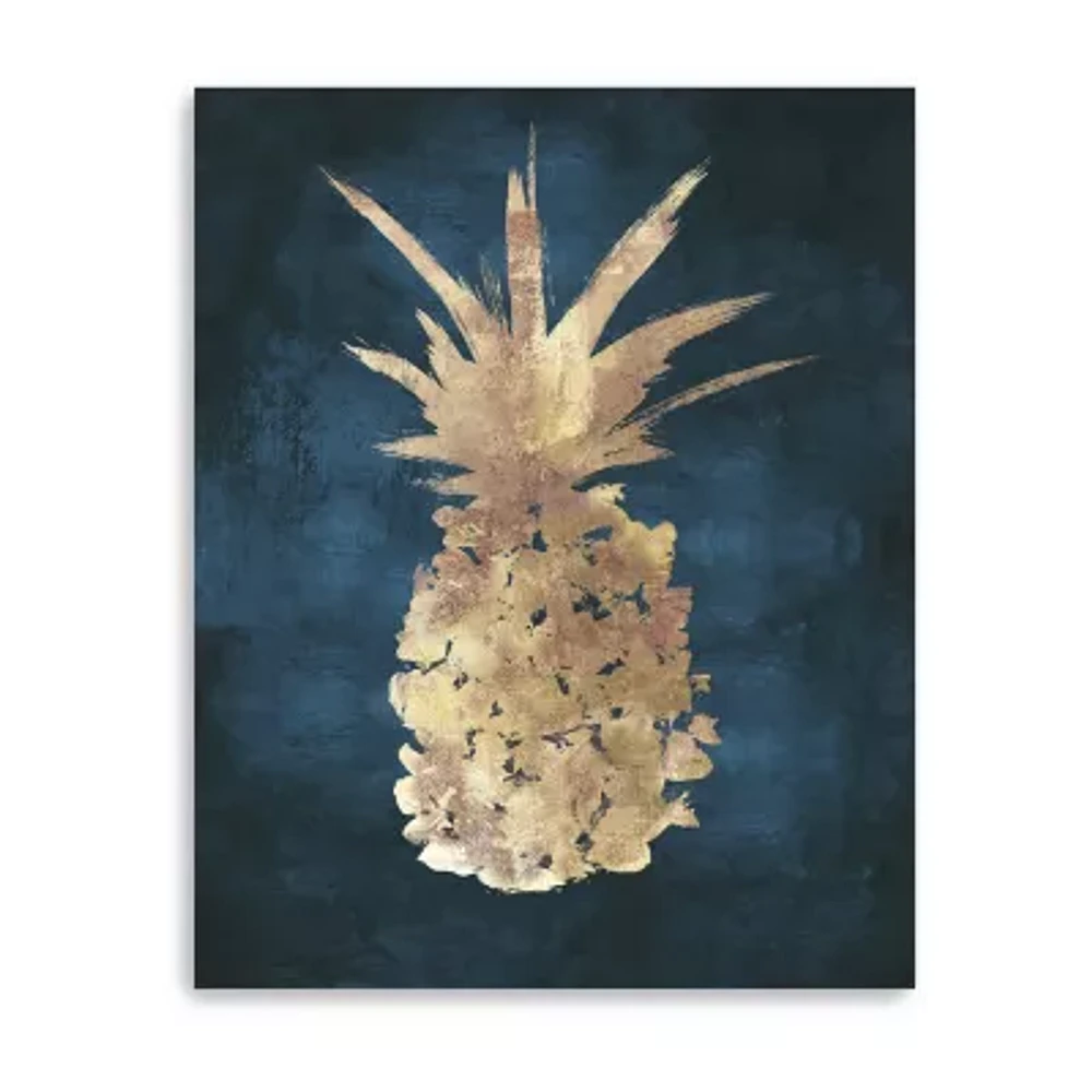 Lumaprints Golden Night Pineapple Giclee Canvas Art