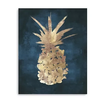 Lumaprints Golden Night Pineapple Giclee Canvas Art