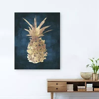 Lumaprints Golden Night Pineapple Giclee Canvas Art
