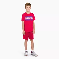 Champion Big Boys Crew Neck Short Sleeve Graphic T-Shirt