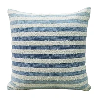 Vibhsa Ombre Textured Stripe Square Throw Pillow