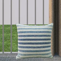 Vibhsa Ombre Textured Stripe Square Throw Pillow