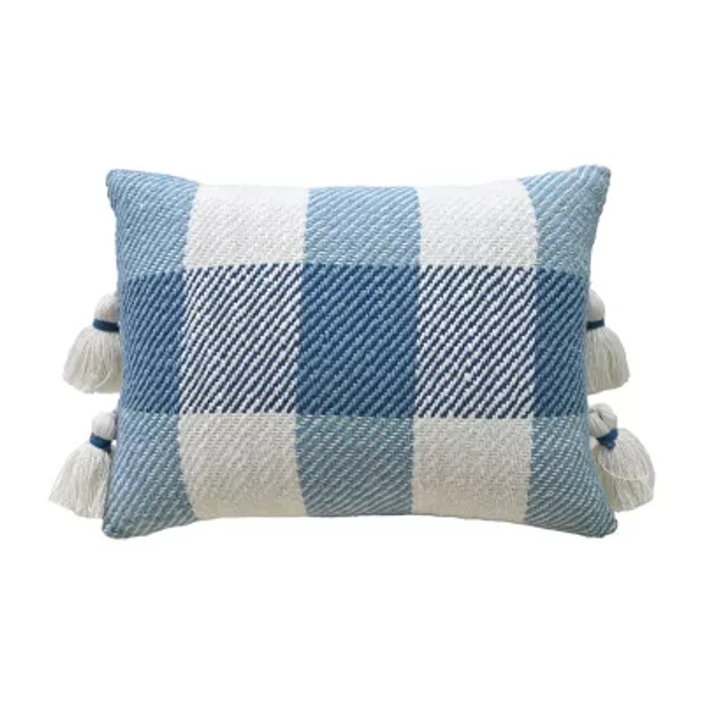 Vibhsa Plaid Decorative Rectangular Throw Pillow