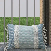 Vibhsa Buttknot Edging Rectangular Throw Pillow