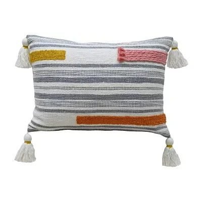 Vibhsa Braid Couching Rectangular Throw Pillow