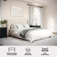 Martha Stewart Kay Upholstered Platform Bed