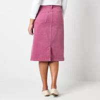 St. John's Bay Womens Midi A-Line Skirt