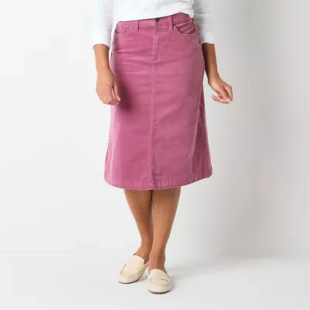 St. John's Bay Womens Midi A-Line Skirt