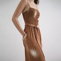 Premier Amour Womens Sleeveless Belted Jumpsuit