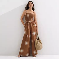Premier Amour Womens Sleeveless Belted Jumpsuit