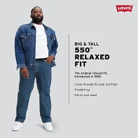 Levi's Big and Tall Mens 550 Tapered Leg Relaxed Fit Jeans