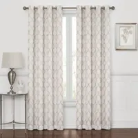 Max Blackout Prescott Embroidered 100% Grommet Top Single Curtain Panel