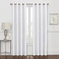 Max Blackout Prescott Grommet Top Embroidered 100% Single Curtain Panel