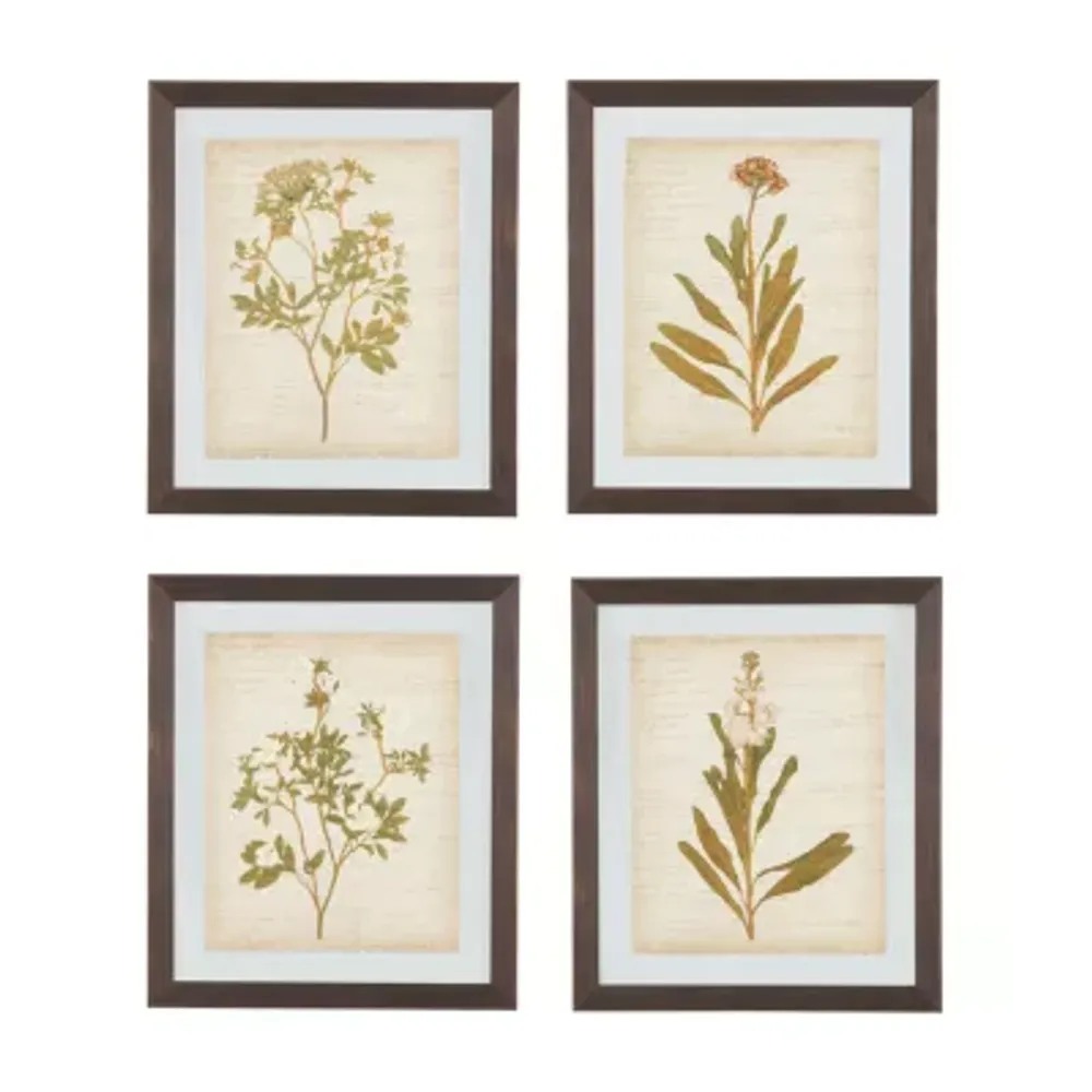 Signature Design by Ashley Botanical 4-pc. Framed Wall Art Sets