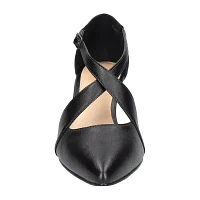 Easy Street Womens Elegance Pointed Toe Block Heel Pumps