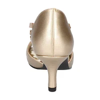 Easy Street Womens Oceana Round Open Toe Stiletto Heel Pumps