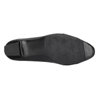 Easy Street Womens Dottie Closed Toe Block Heel Pumps