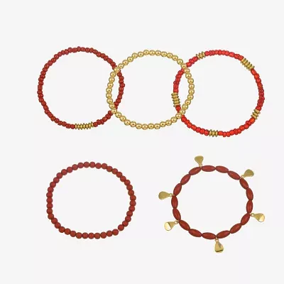 Mixit Beaded Womens 5-pc. Bracelet Set