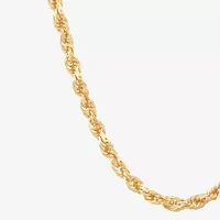 10K Gold 20 Inch Solid Rope Chain Necklace