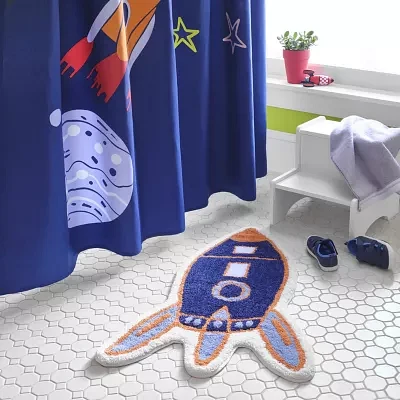 Under the Stars Kids Rocket Bath Mat