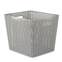 Home Expressions Durable Plastic Weave 4-pc. Storage Bin