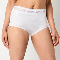 Underscore Rainbow Stretch Satin Lace Trim Control Briefs 306452