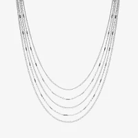 Bijoux Bar Delicates Delicates Silver Tone 16 Inch Link Strand Necklace