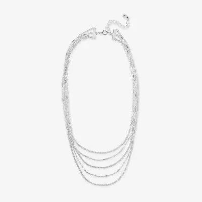 Bijoux Bar Delicates Delicates Silver Tone 16 Inch Link Strand Necklace