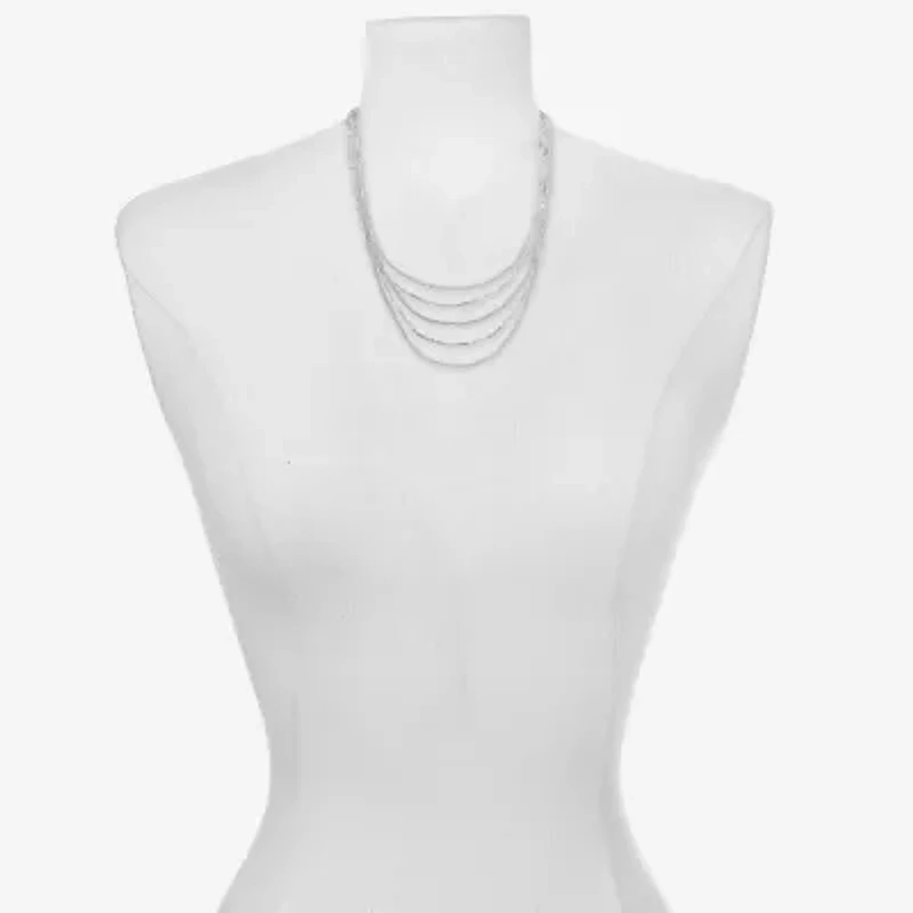 Bijoux Bar Delicates Delicates Silver Tone 16 Inch Link Strand Necklace