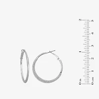 Bijoux Bar Silver Tone Round Hoop Earrings