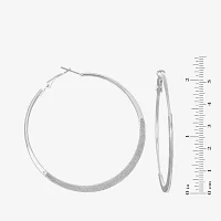 Bijoux Bar Silver Tone Round Hoop Earrings