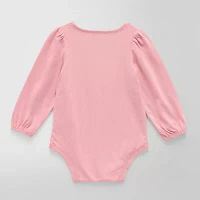 Okie Dokie Baby Girls Round Neck Long Sleeve Bodysuit